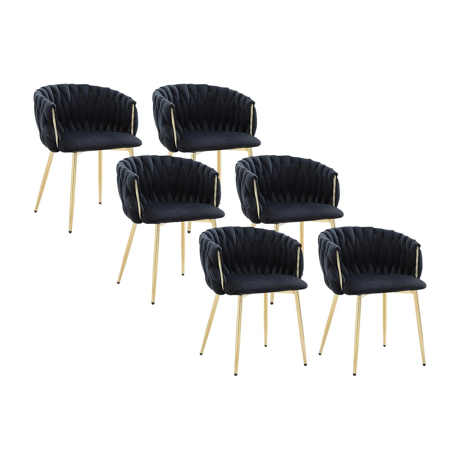 Vente-unique Stuhl Elegano Schwarz 57 cm