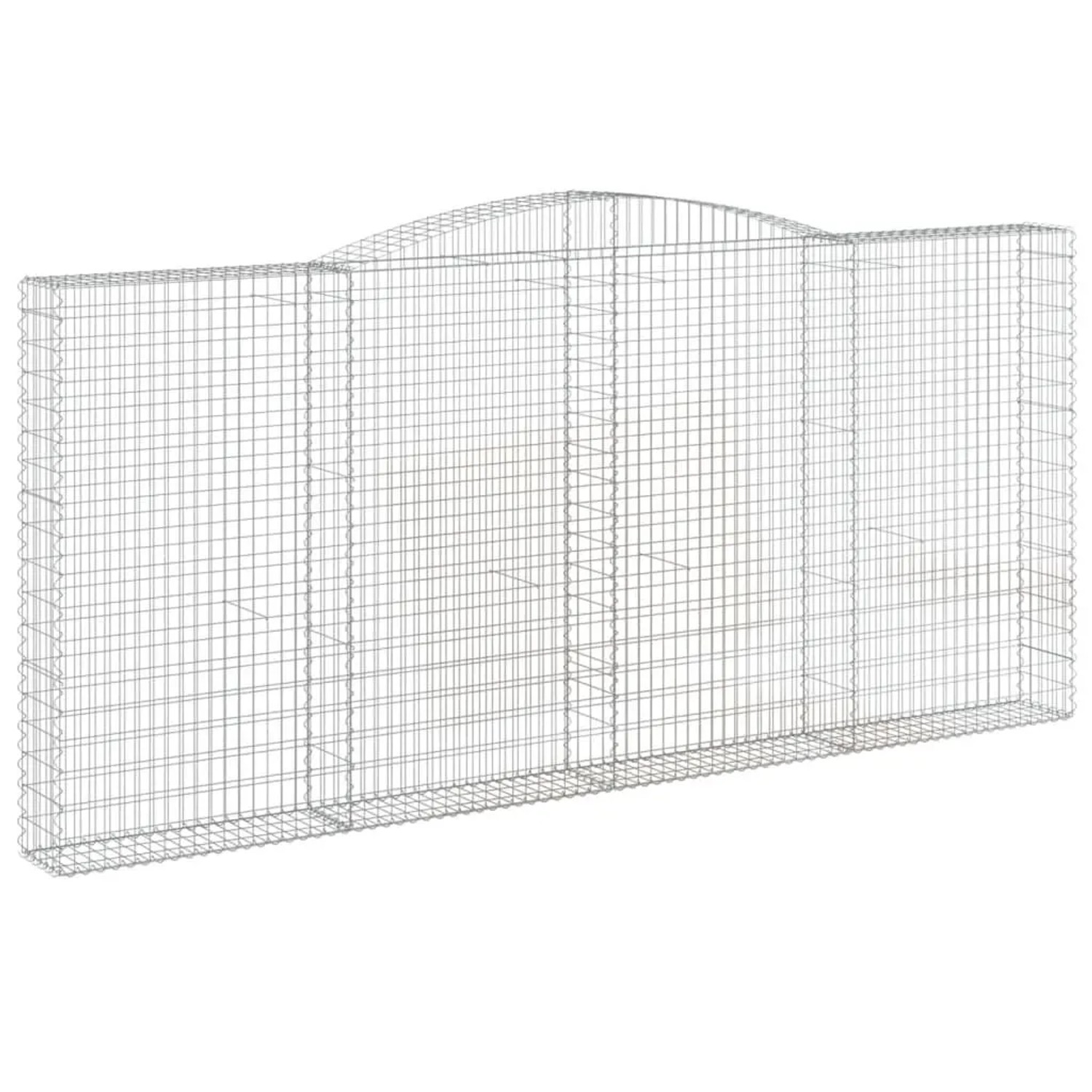 vidaXL Gabionen mit Hochbogen 6 Stk 400x30x180/200cm Verzinktes Eisen 3146922