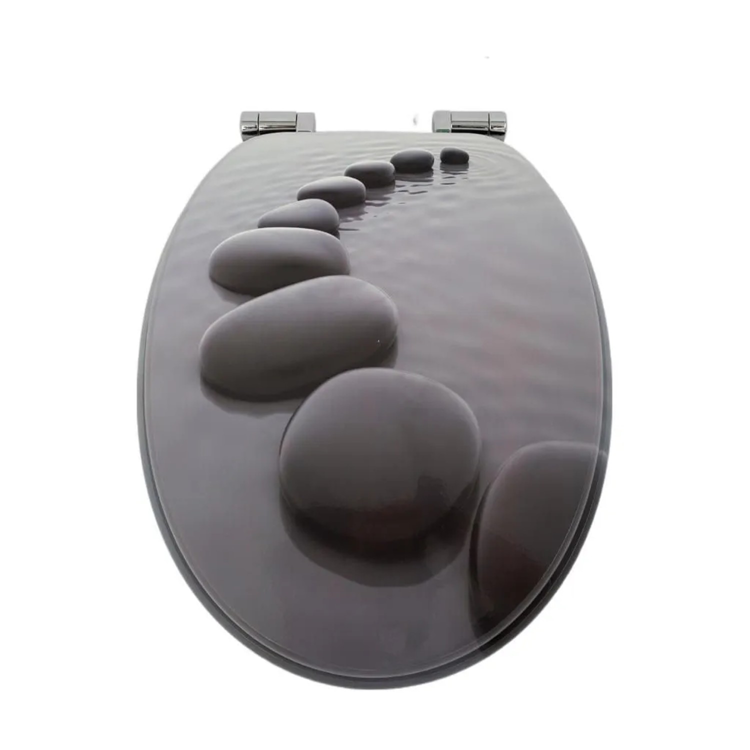 Sinobath WC-Sitz mit Absenk-Automatik Zen Steine Wasser