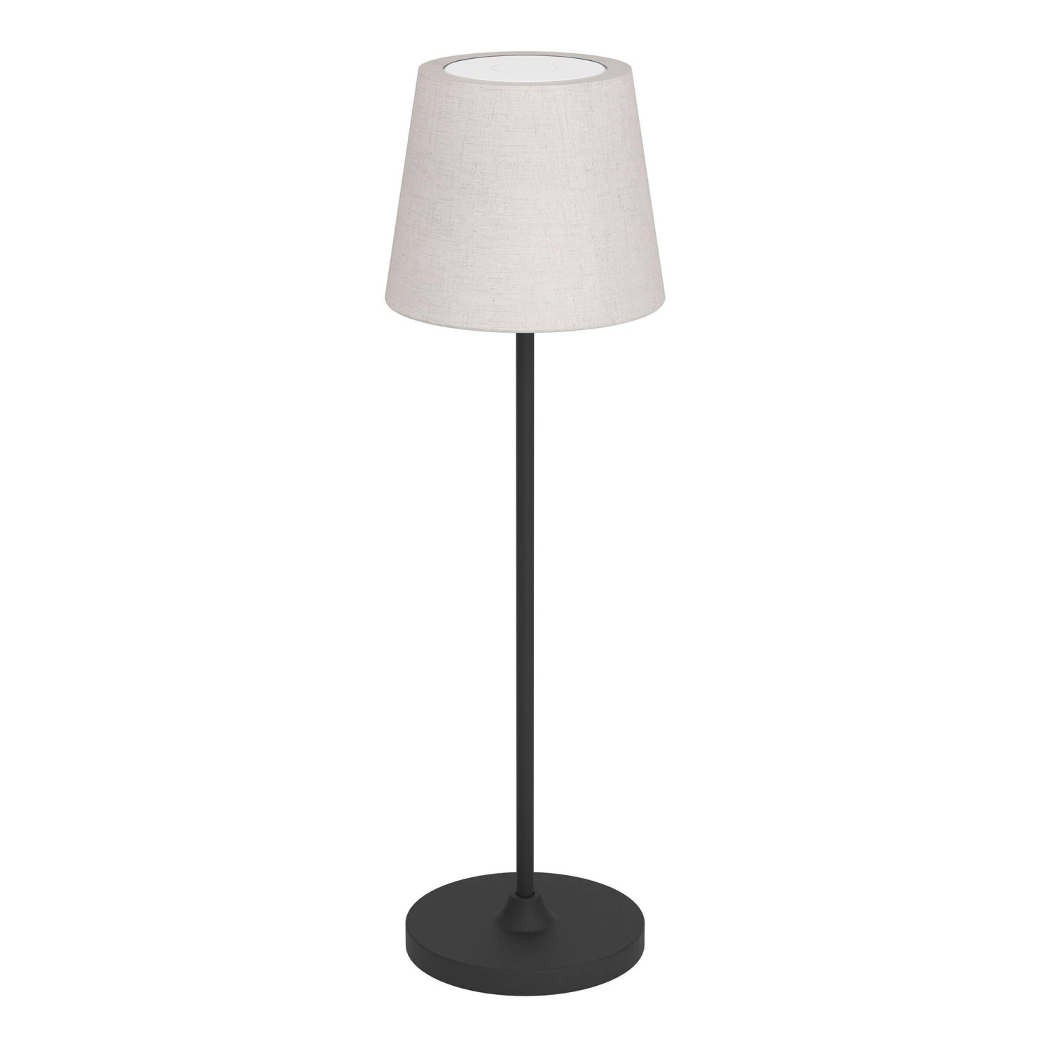 EGLO LED Akku Tischleuchte LEONERO Schwarz/Beige kabellos Touchdimmer H 340 günstig online kaufen