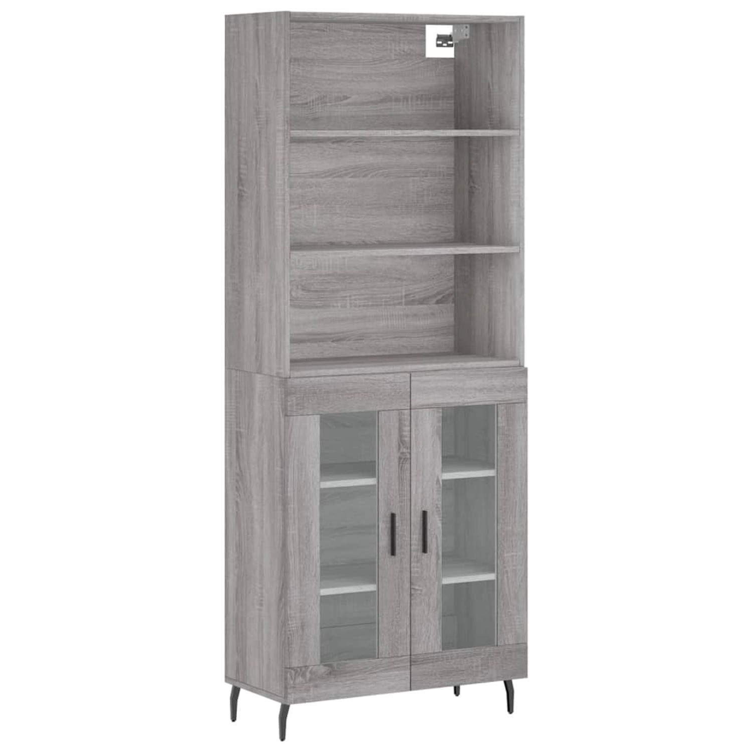 vidaXL Highboard Grau Sonoma 69,5x34x180 cm Holzwerkstoff 3189339 günstig online kaufen