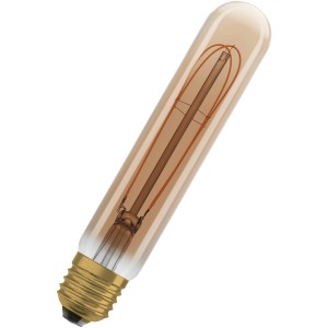 Osram LED-Leuchtmittel E27 in Röhrenform, Vintage-Design, warmes Licht.