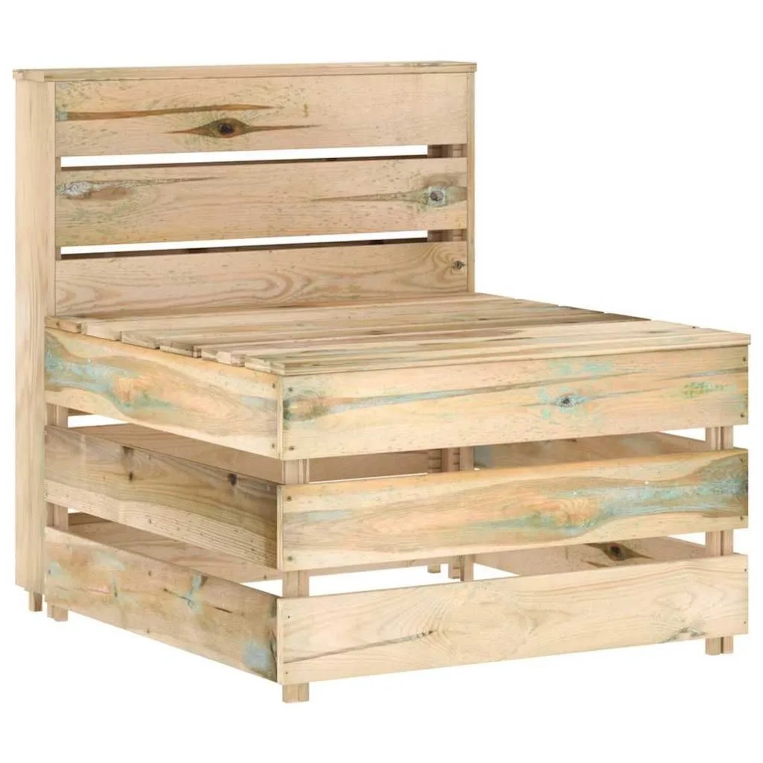 vidaXL Garten-Mittelsofa aus Paletten Kiefernholz Imprägniert 316200