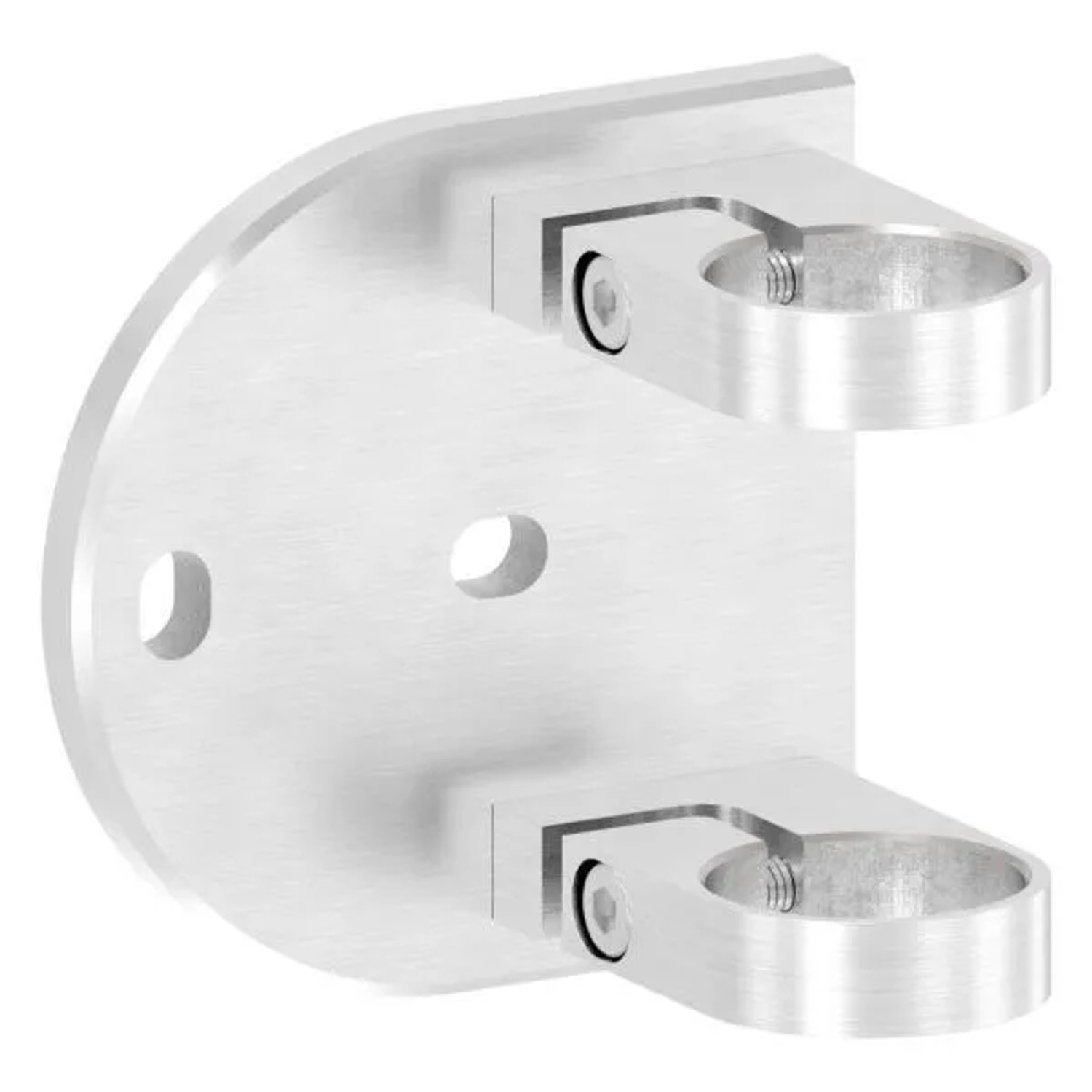 FeNau Endhalter Edelstahl V2A Für Rohr Ø 42,4 mm Platte 120x120x10 mm Geschliffen