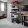 Relaxdays Lagerregal Stahl Silber Schwerlast 200 kg 150 cm x 75 cm x 30 cm_2