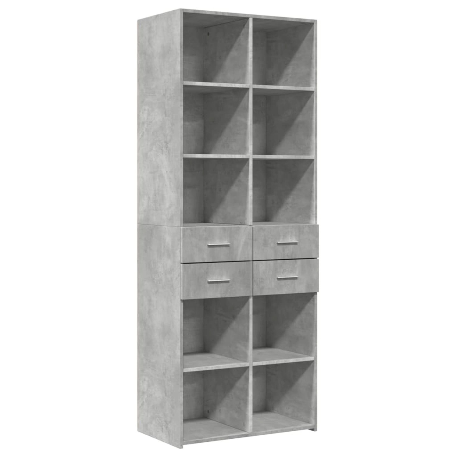 vidaXL Highboard Betongrau 70x42,5x185 cm Holzwerkstoff 3281465 günstig online kaufen