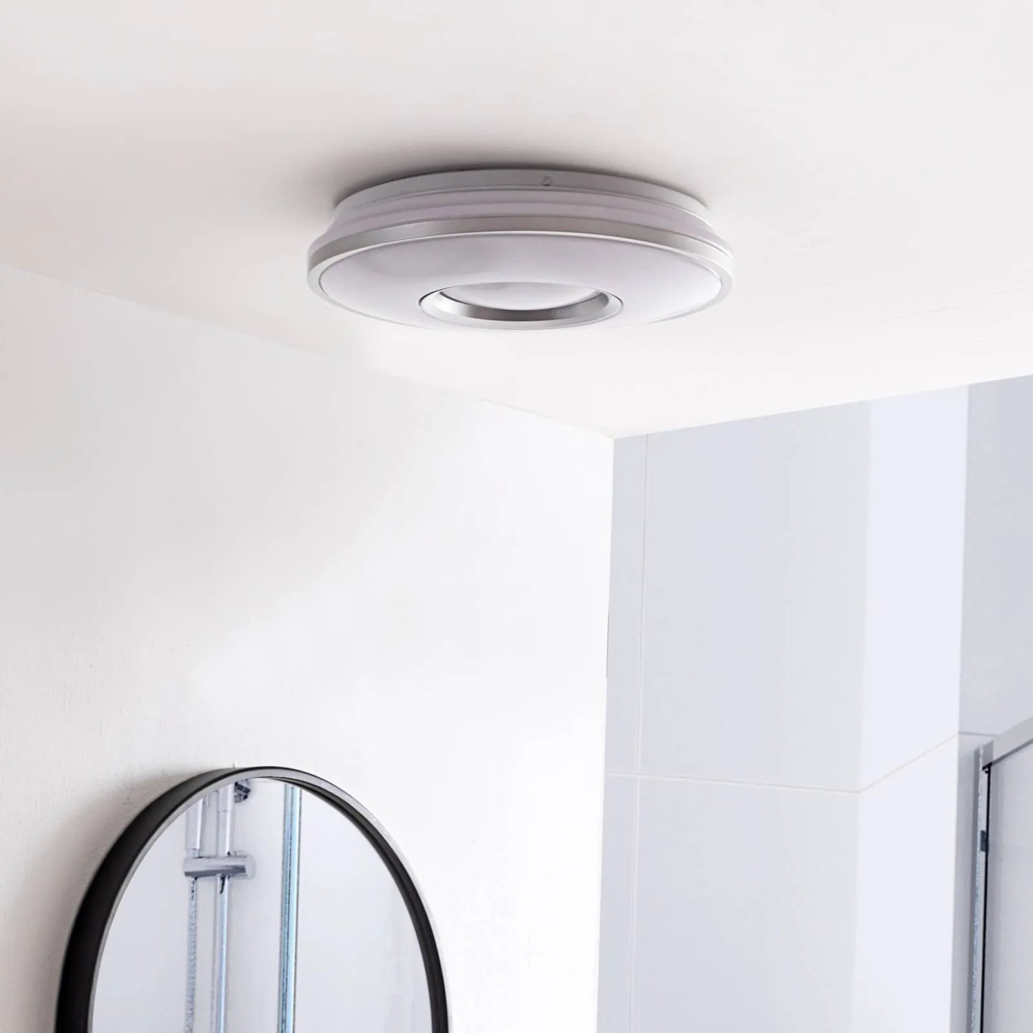 Lindby LED Deckenleuchte Furgo 10013345 Modern in Chrom aus Metall 1-flammig Badezimmerleuchte_3