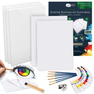 Artina Santorini Malset mit Barcelona Staffelei Natur