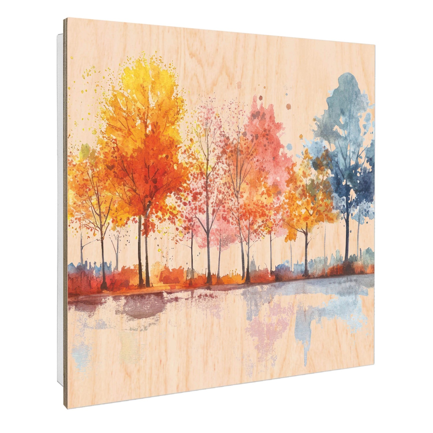 Banjado Großer Schlüsselbox Holz 30x30cm Weiß Scharnier Rechts 50 Haken Sch günstig online kaufen