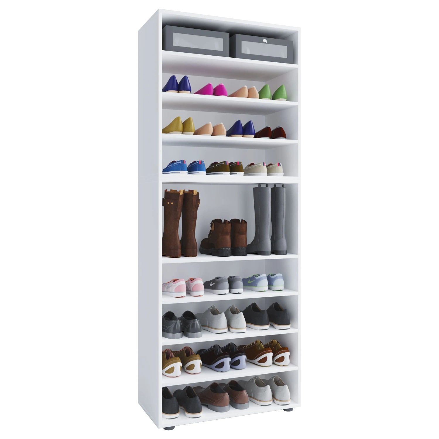 VCM Schuhschrank Lona Weiß
