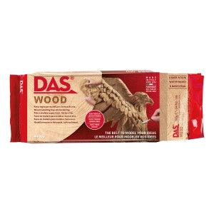 Giotto DAS Modelliermasse Holzfasern, 700g Packung für Modellbau und Restaurierung.