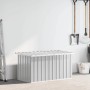 Graue furnicato Gartenbox (129x67x65 cm) aus verzinktem Stahl für Gartenauflagen und Werkzeug.