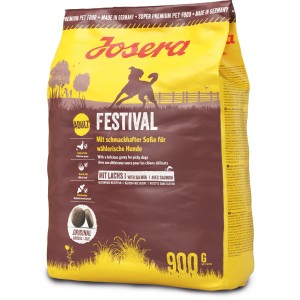 Josera Festival Hunde-Trockenfutter 900g mit Soße und Lachs für Feinschmecker.