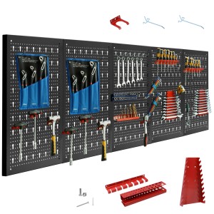 CCLIFE Werkzeugwand Lochwand mit Werkzeugen und Zubehör zur Werkzeugaufbewahrung.