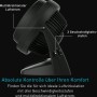 Schwarzer Vornado Tischventilator 630 mit 3 Geschwindigkeitsstufen für optimale Luftzirkulation.