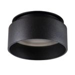 Schwarzer, runder LED Deckenstrahler Sudara mit indirektem Licht für stimmungsvolle Beleuchtung.