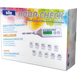 Söll Aqua-Check Messgerät im Set: Wassertester für Aquarien mit Photometer, Indikatoren und Zubehör.