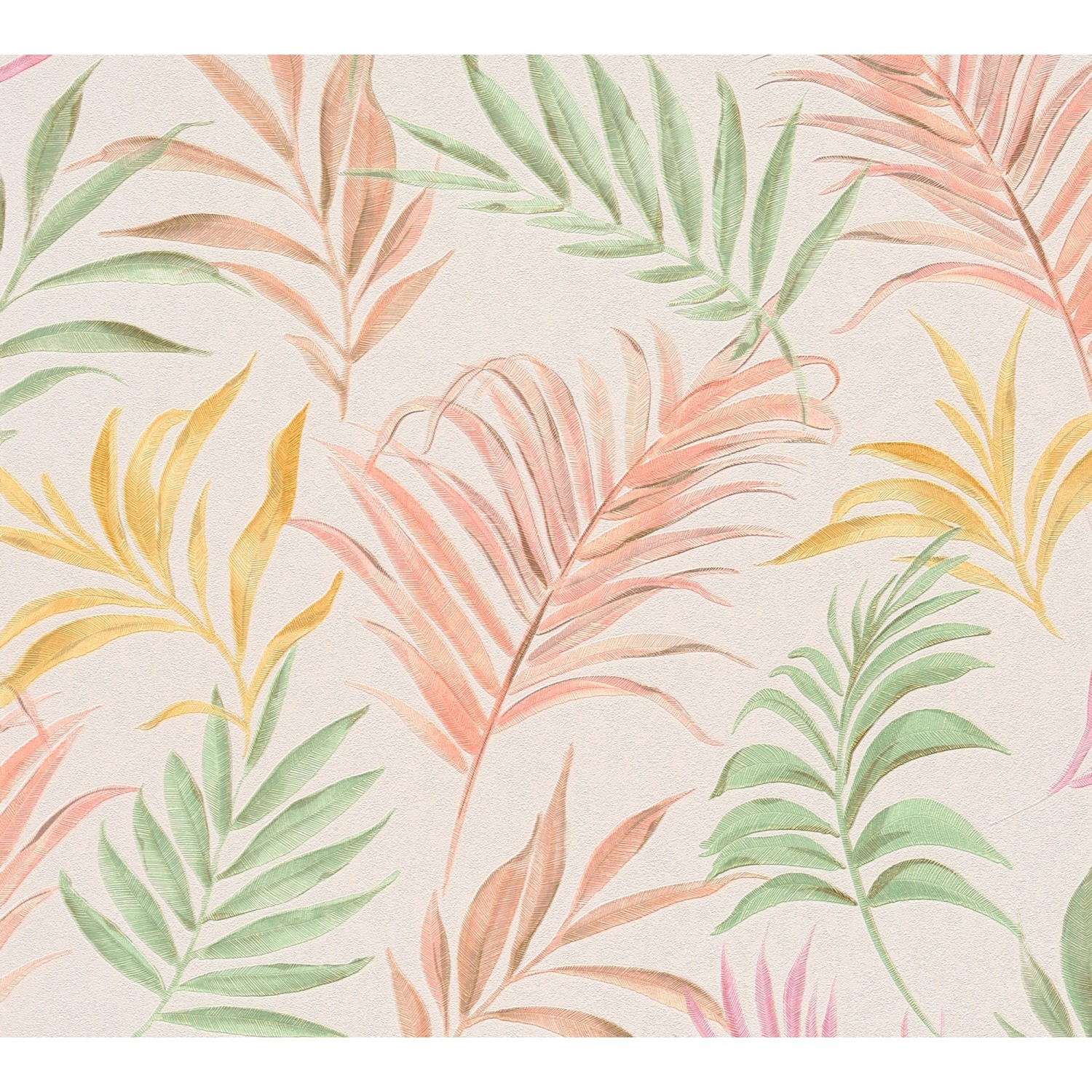 AS Creation Vliestapete Palmen 10,05 m x 0,53 m Rosa-Grün-Weiß FSC® günstig online kaufen
