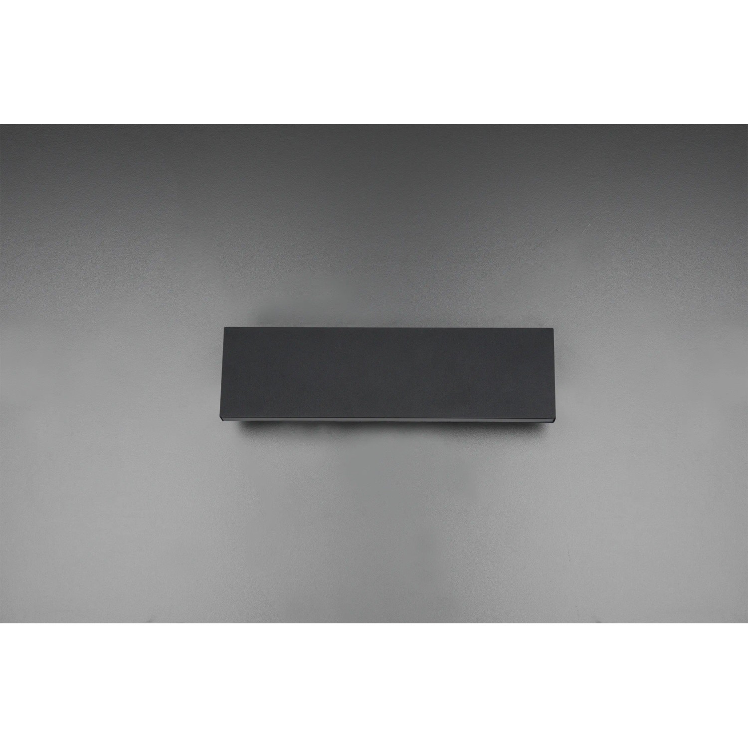 Moderne LED-Wandlampe Concha in Anthrazit, 28 cm breit, für stimmungsvolle Beleuchtung.