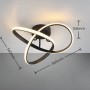 Moderne, schwarze LED Deckenleuchte Meo mit geschwungenem Design. Ideal für Wohnräume.