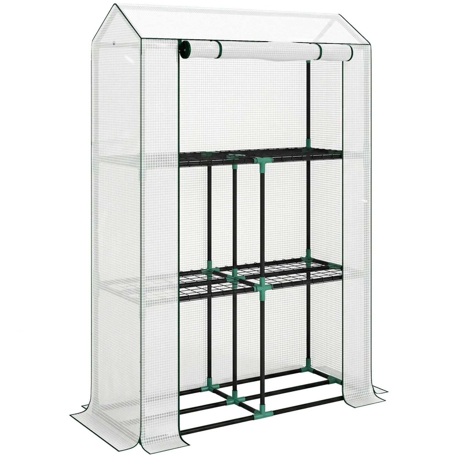 Furnicato Gewächshaus Tomatenhaus Weiß 100b X 40t X 150h Cm