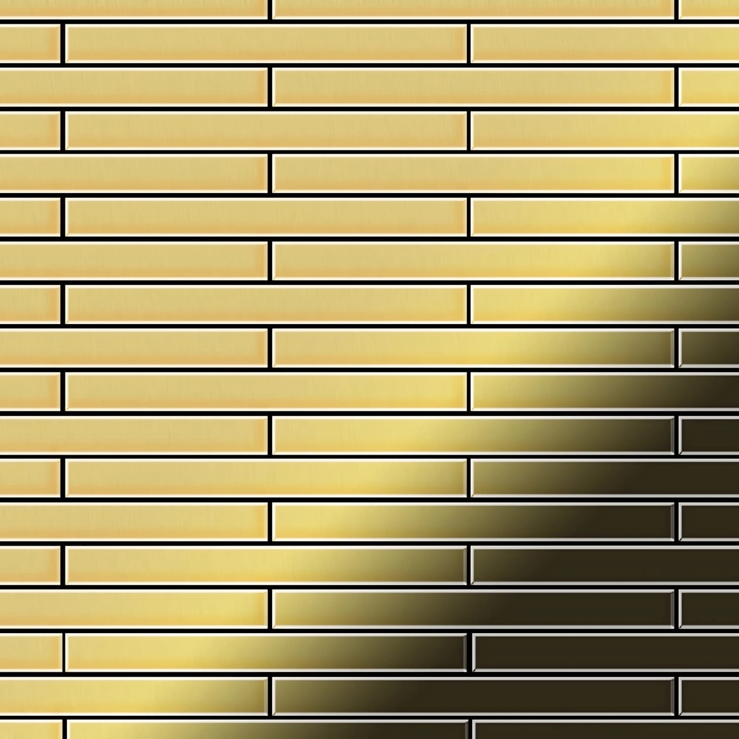 ALLOY Mosaik Fliese Massiv Metall Messing Gewalzt Gold 1,6mm Stark Avenue-b günstig online kaufen