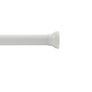 Weiße, verstellbare Spirella Duschstange Kreta (75-125 cm) aus Aluminium.