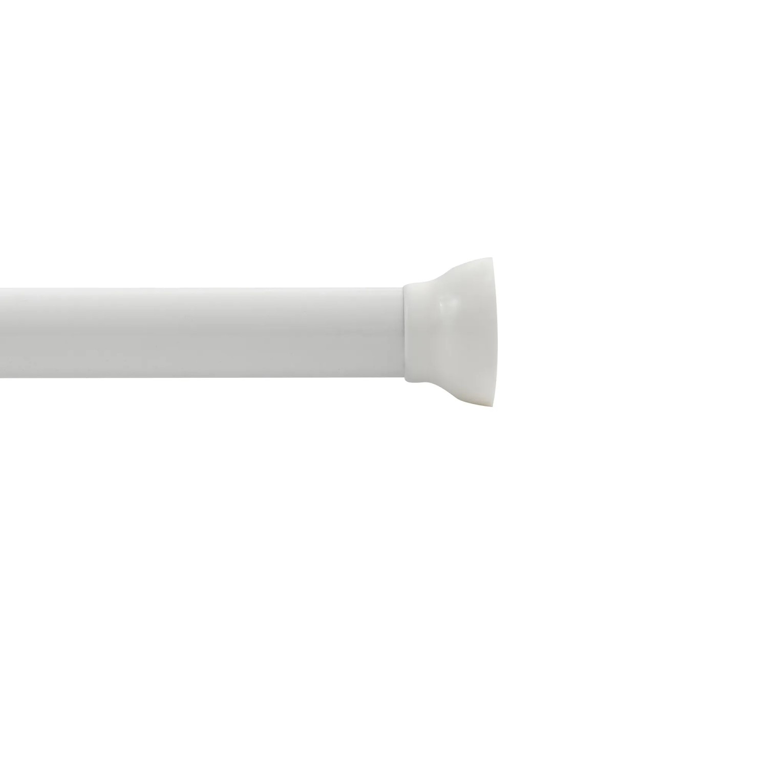 Weiße, verstellbare Spirella Duschstange Kreta (75-125 cm) aus Aluminium.