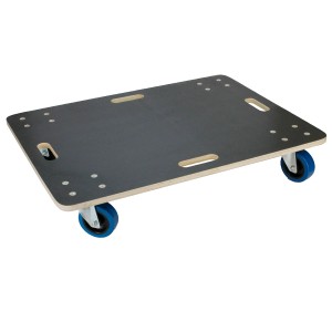 ECD Germany Transportroller 60x80 cm mit Rollbrett und PP-Rädern bis 800 kg.