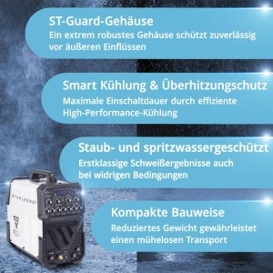STAHLWERK Schweißgerät AC/DC WIG 200 Puls CUT ST 200 A