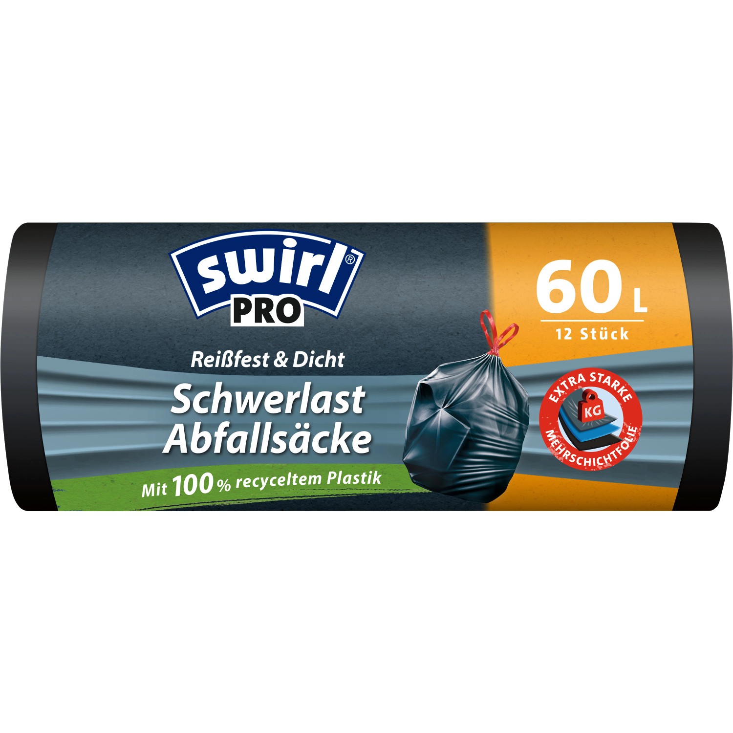 Swirl® Profi Schwerlast-Abfallsäcke 60L, 12 Stück