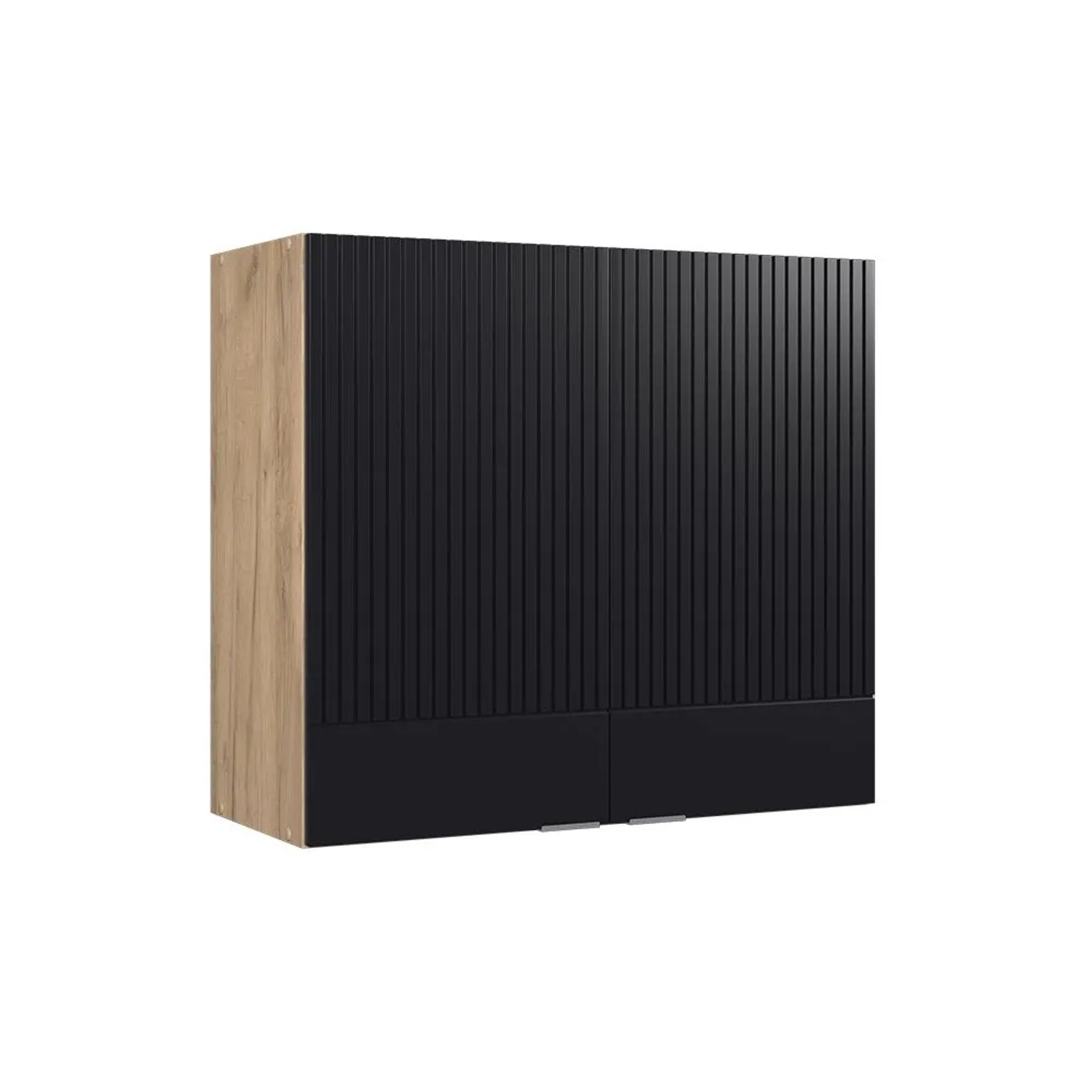 Vicco Hängeschrank Fame-Line Schwarz gestreift/Goldkraft Eiche 80 x 72