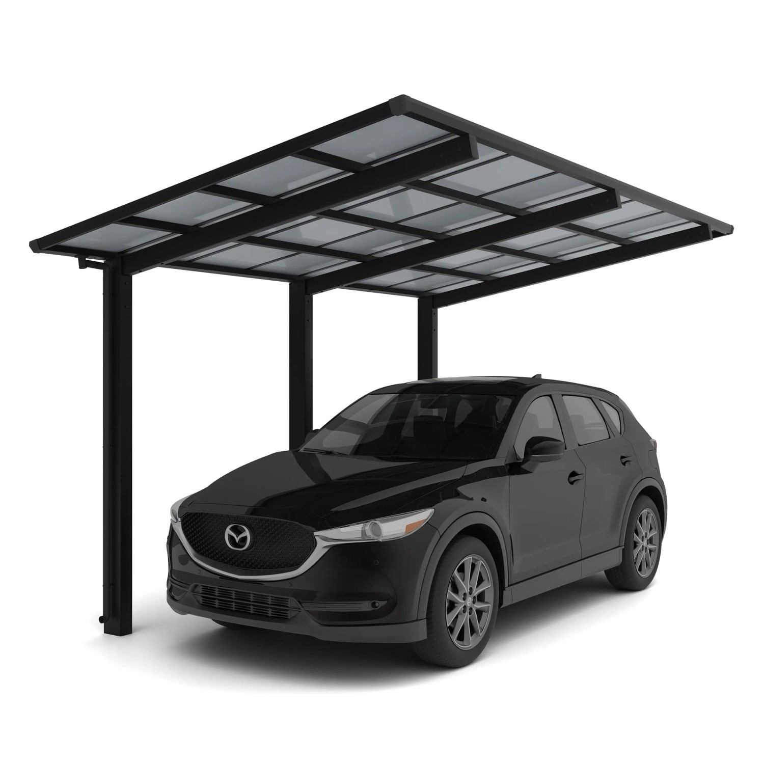 Ximax Alu Einzelcarport Linea Typ 110 Schwarz 273 x 495 cm Sonderfertigung günstig online kaufen