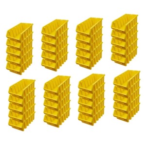 PROREGAL SuperSparSet: 40 gelbe Sichtlagerboxen (18,7x33,3x50 cm) aus Polypropylen, ideal für Aufbewahrungssysteme.