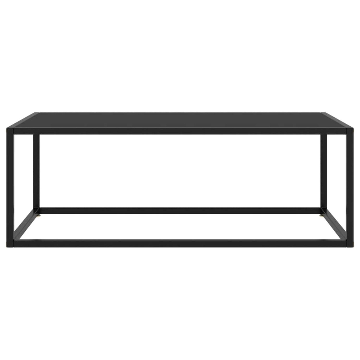 Beistelltisch Schwarz Mit Schwarzem Glas 100x50x35 Cm günstig online kaufen