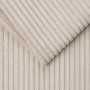 Beiger Cord-Samt Stoff des Vente-unique Schlafsessels Vizir. Detail der gerippten Polyester-Textur.