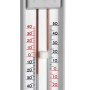 Graues Maxima-Minima-Thermometer von TFA zur Temperaturmessung.