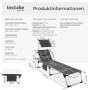 Tectake Aluminium Sonnenliege Lorella Gepolstert  Klappbar Wetterfest und Uv Beständig  200 x 60 50 x 115 cm Grau_6