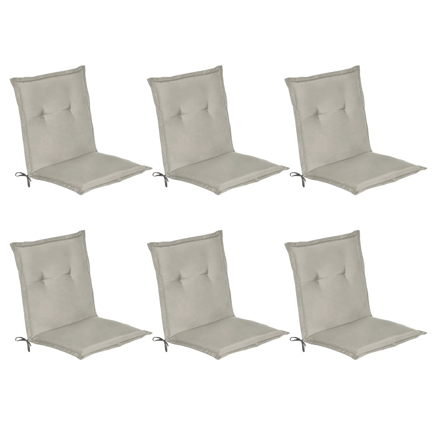 Beautissu Loft NL Niederlehner 100x50x6cm Hellgrau 6tlg