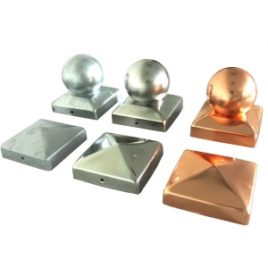 Holmwerk Pfostenkappe Kupfer 91 mm Pyramide 9 x 9 cm