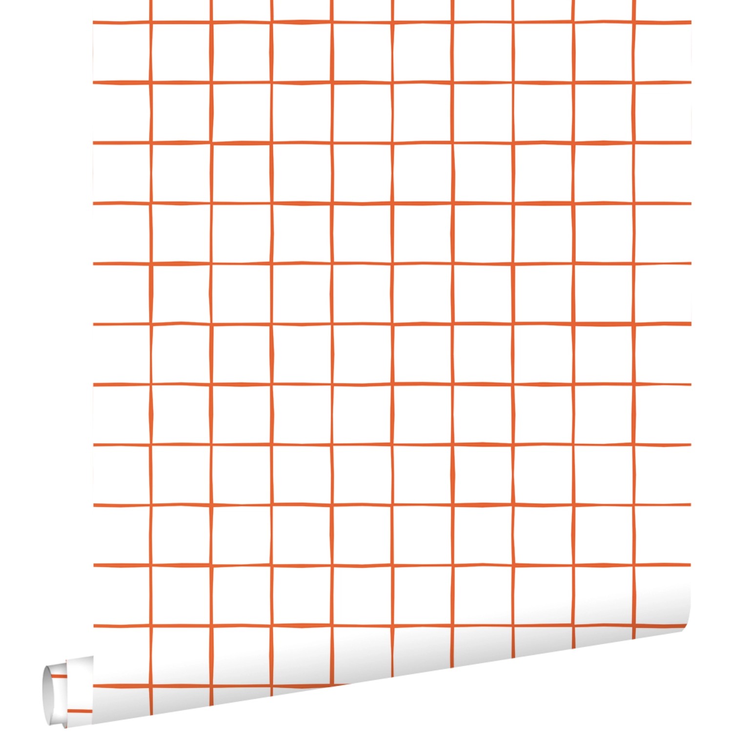 ESTAhome Tapete Karomuster Orange und Weiß 50 x 900 cm günstig online kaufen