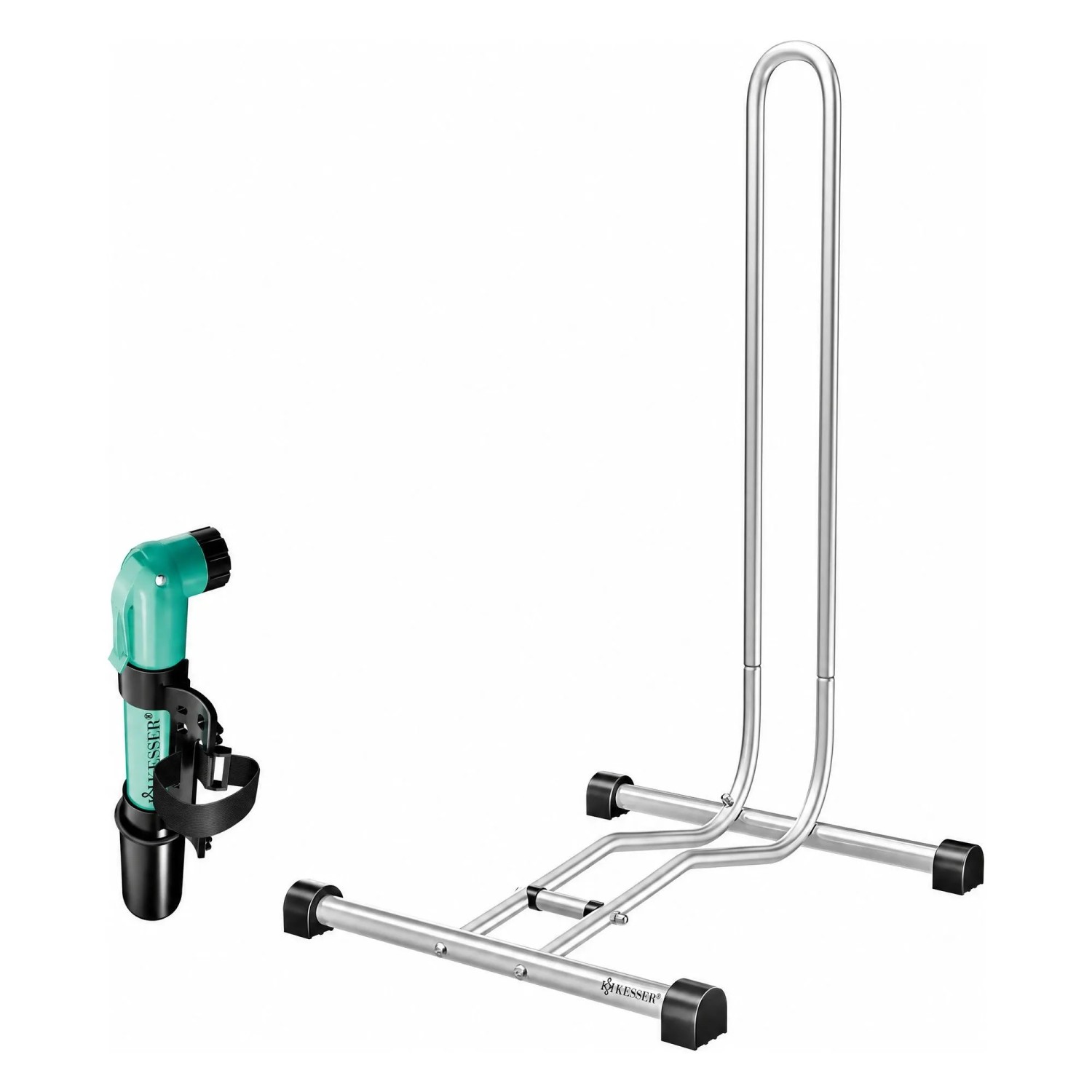 KESSER Fahrradständer Freistehend für Reifen Bis 65 mm Silber 1er Set