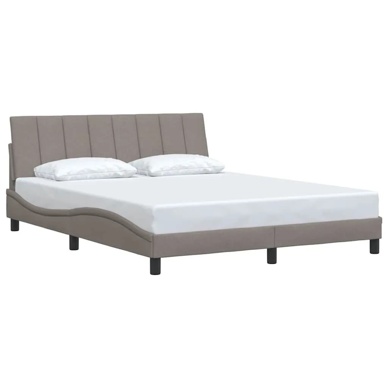 vidaXL Bettgestell ohne Matratze Hanko Taupe 160x200 cm Stoff 3310402 günstig online kaufen