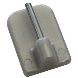 Gardinia Klebehaken, 4er-Pack, silberfarben, für Vitragestangen Ø 11 mm.