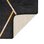 Waschbarer, rutschfester Teppich in Schwarz und Gold, 190x300 cm.