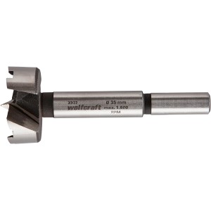 Wolfcraft Forstnerbohrer, 35 mm Durchmesser, für präzise Bohrungen in Holz.