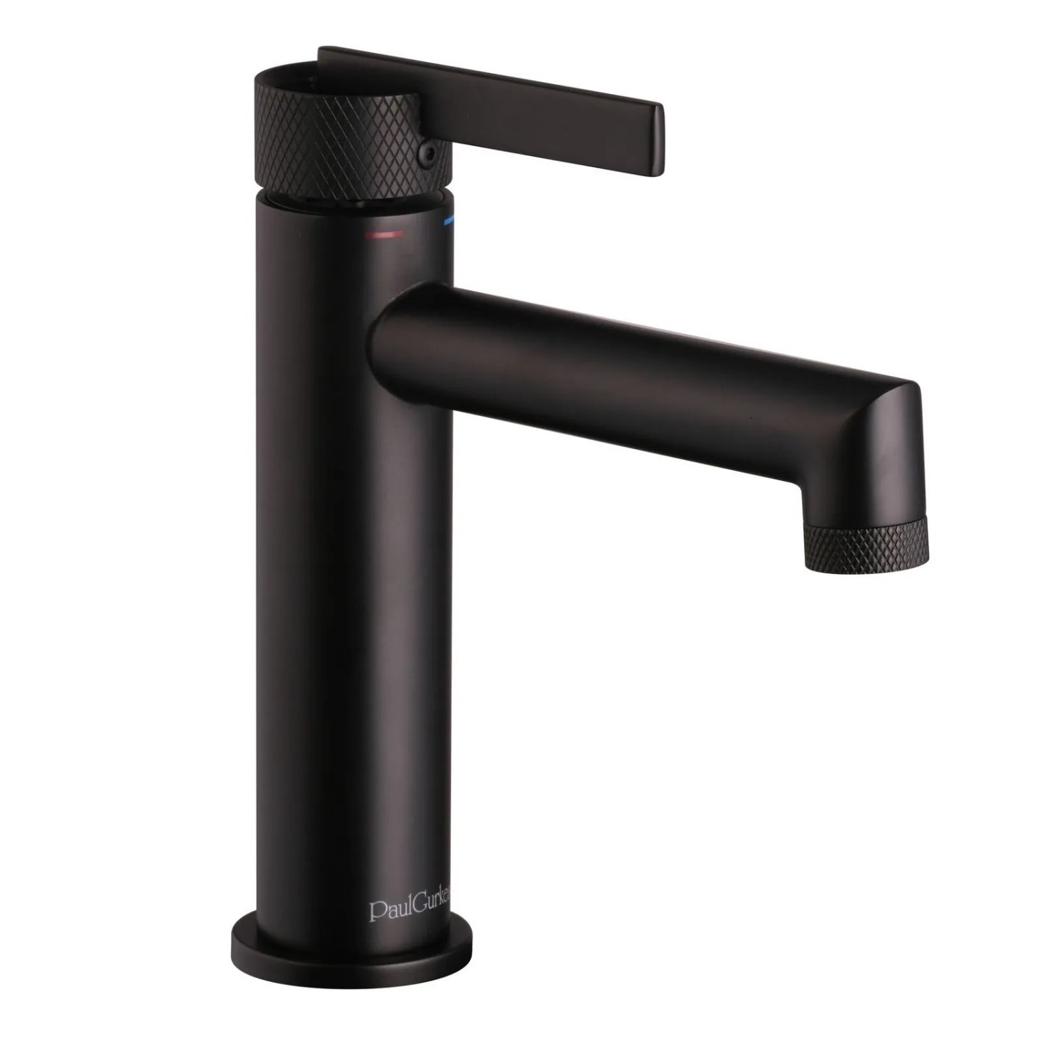 PaulGurkes Waschtischarmatur Wasserhahn Matt Schwarz Wasserhahn Serie NOX