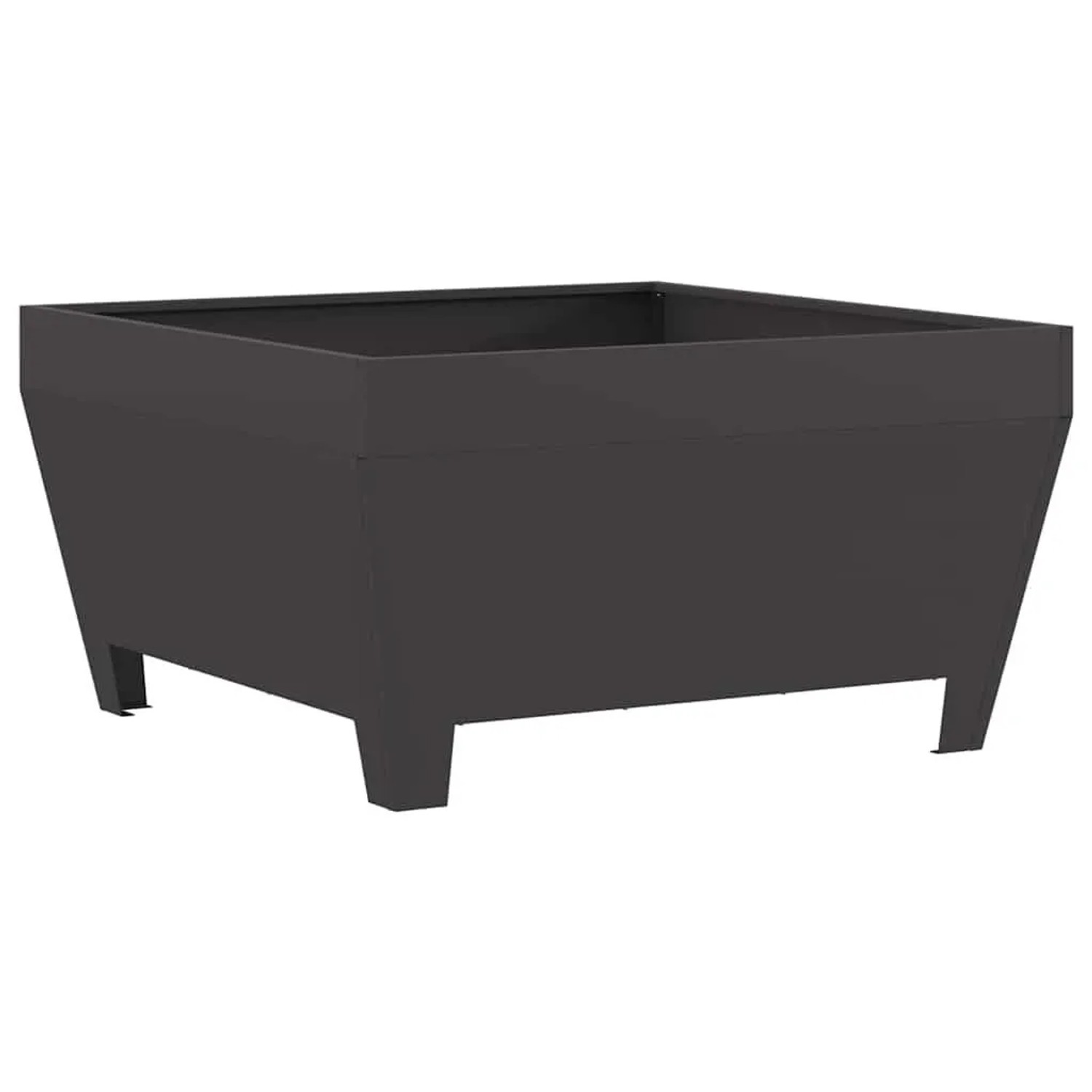 vidaXL Feuerstelle Schwarz 80 x 80 x 43 cm Stahl 858944