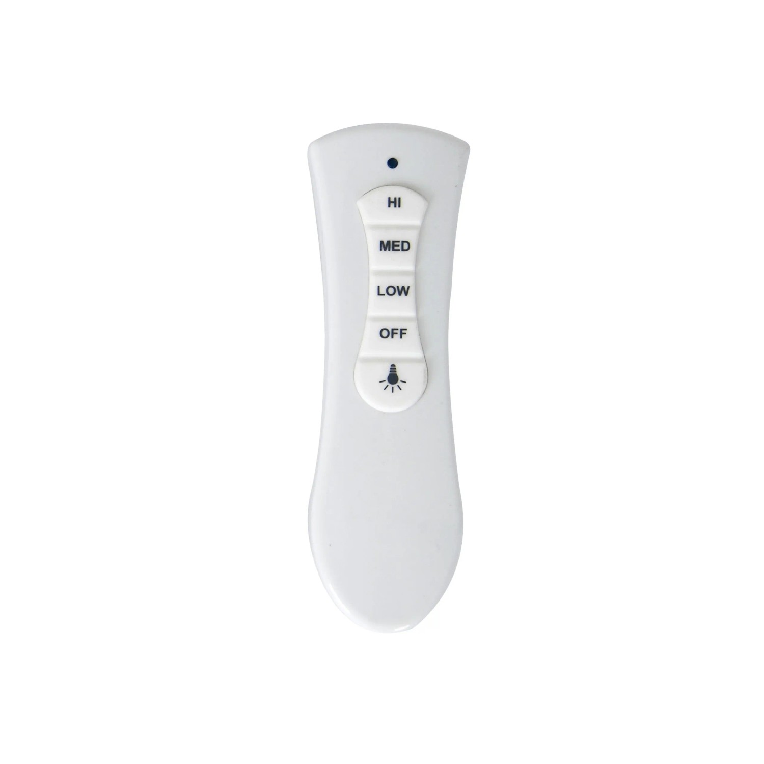 Fernbedienung für Lucci Air Deckenventilator Airfusion Aria CTC, weiß, mit Tasten für Geschwindigkeiten und Licht.