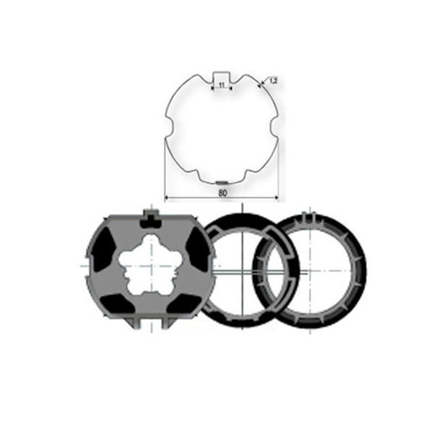 Somfy Adapterset Zf80 Welle Für 50mm Motoren günstig online kaufen